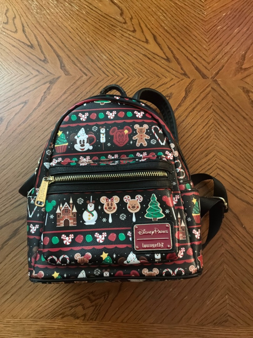 Disney Loungefly Black Holiday Mickey Mini food snack Backpack